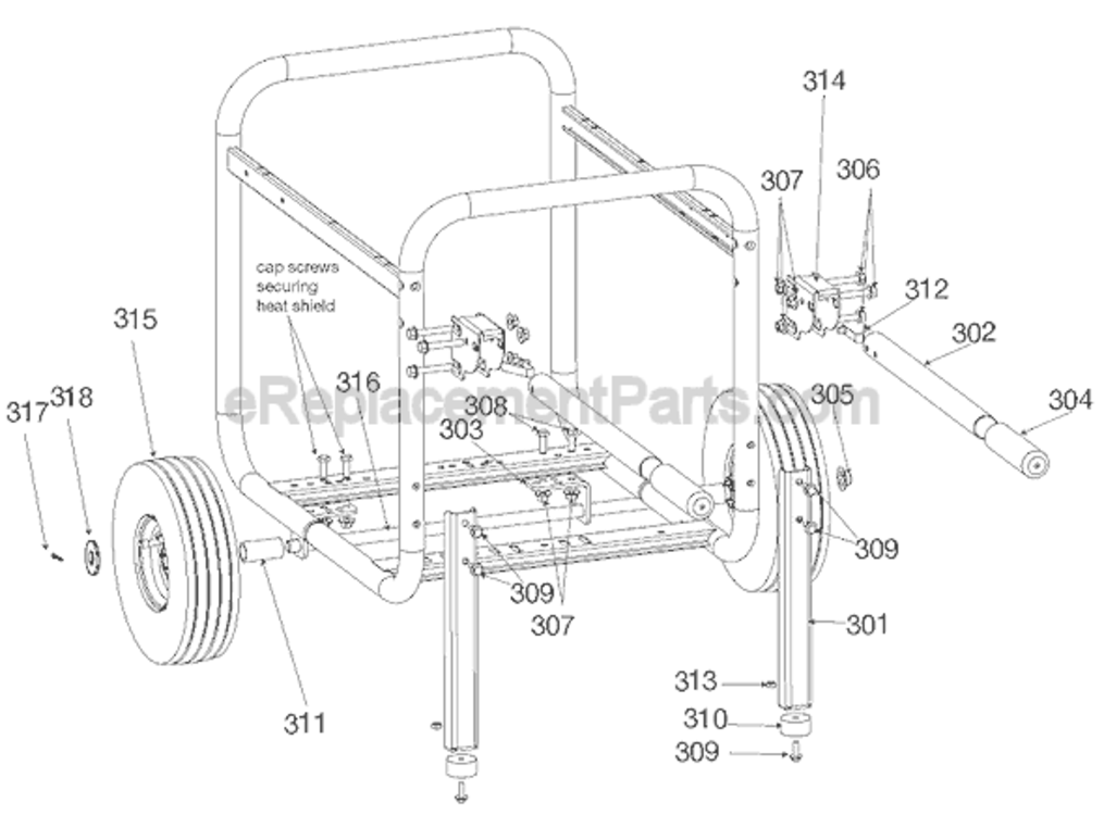 Page F Diagram and Parts List for H1000IS-W Type 1 Porter Cable Generator